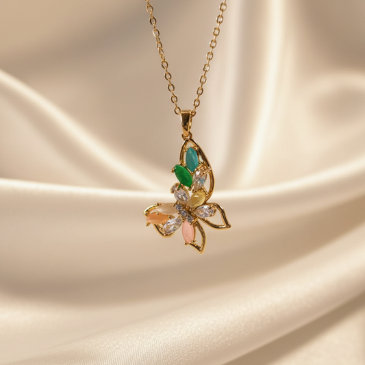 Butterfly Bloom Anti Tarnish Necklace